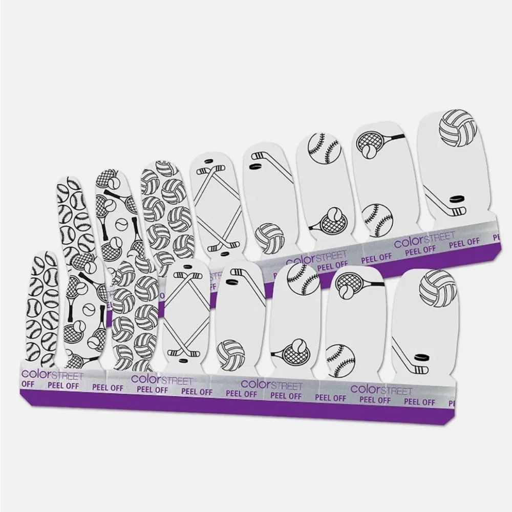 Color Street Game On Sports Theme Clear Nail Polish Strips- Sports mom gift NWT
